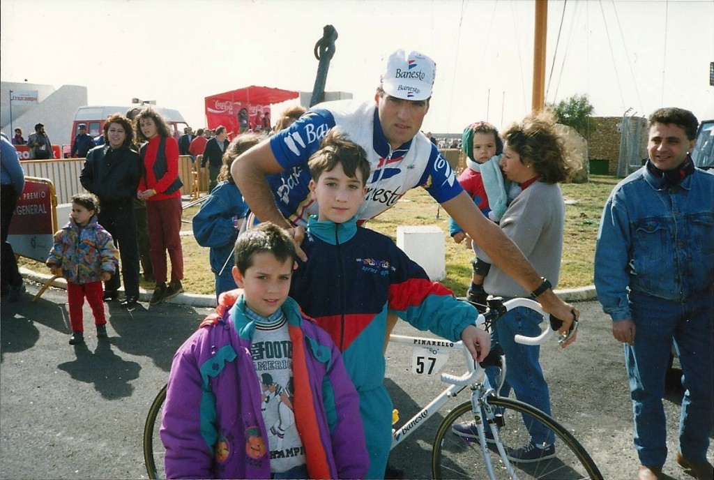 Prudencio Indurain con Víctor Martínez